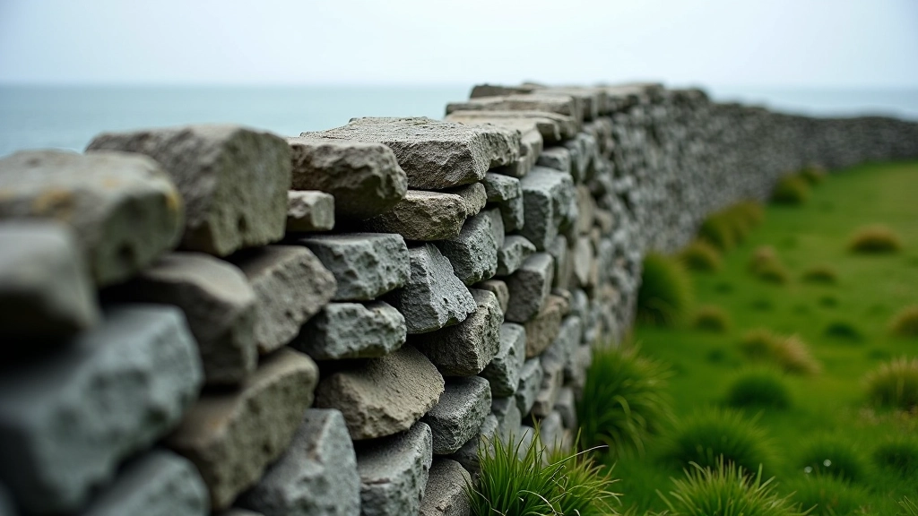Stone fort ruins on cliff